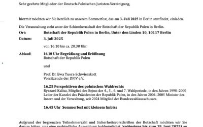 Einladung zum Sommerfest der DPJV